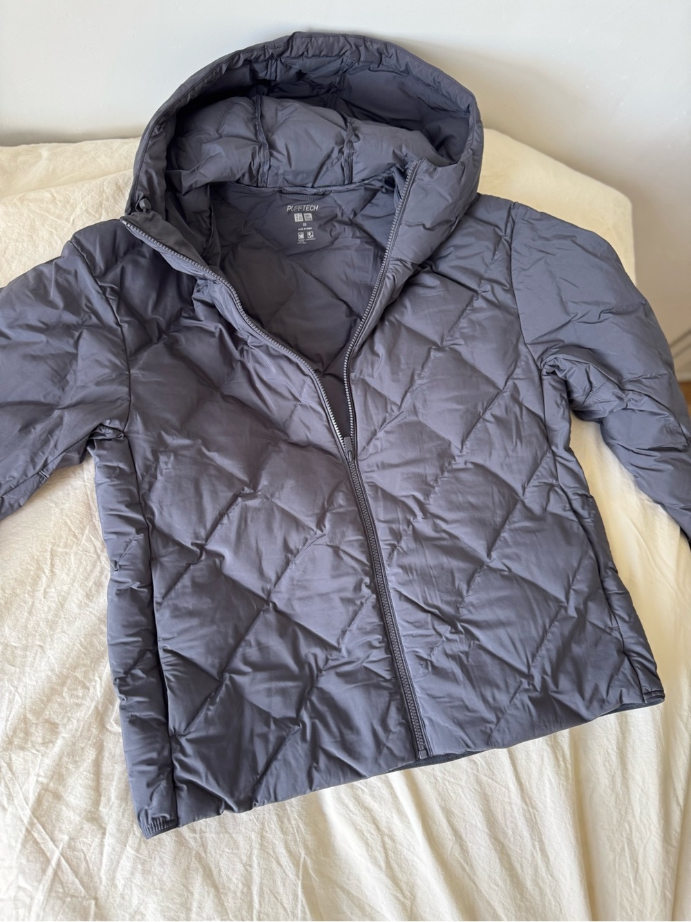 Uniqlo pufftech Quilted Hooded Jacket - Gray XS